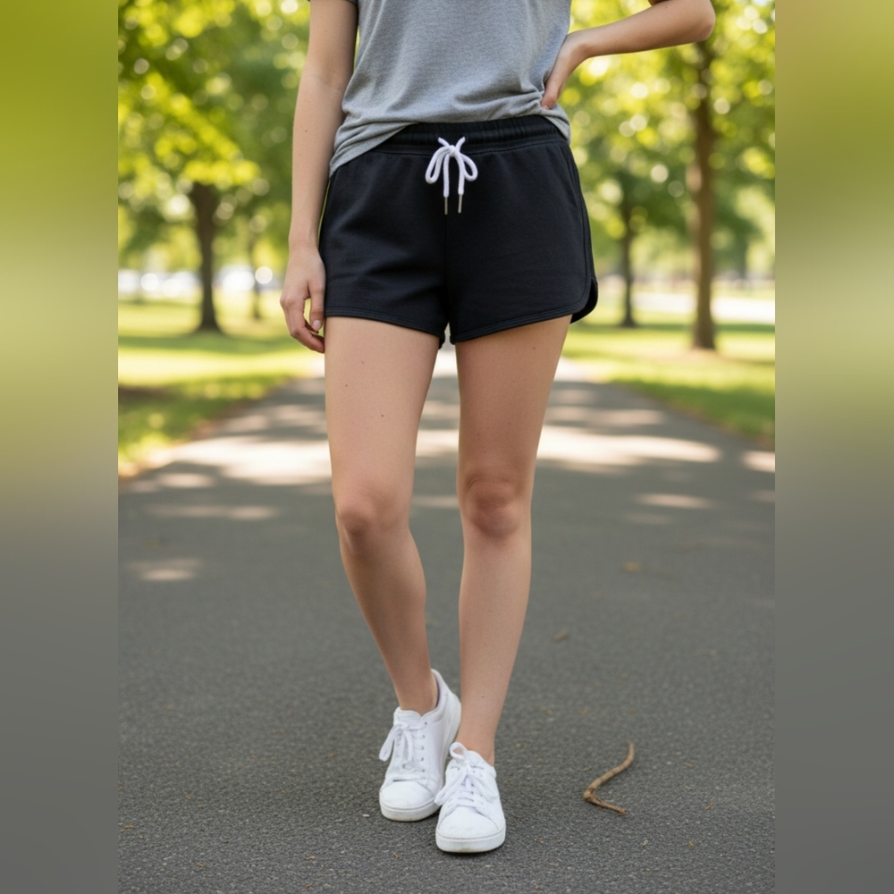Sleek Black Women's Athletic Shorts